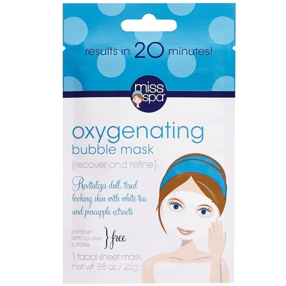 Miss Spa, Oxygenating Bubble Mask, 1 Facial Sheet Mask