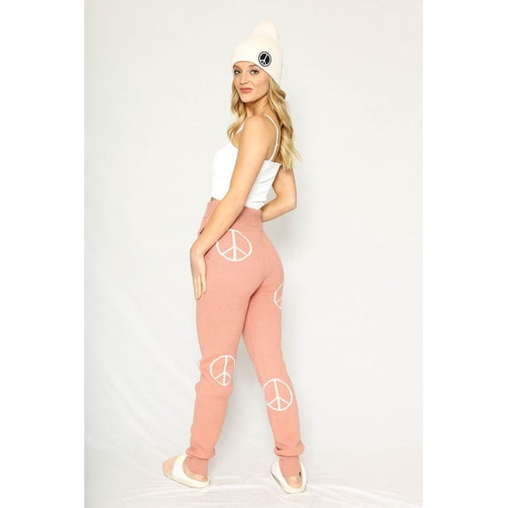 Miss Sparkling Peace Sign Jogger Sweatpants
