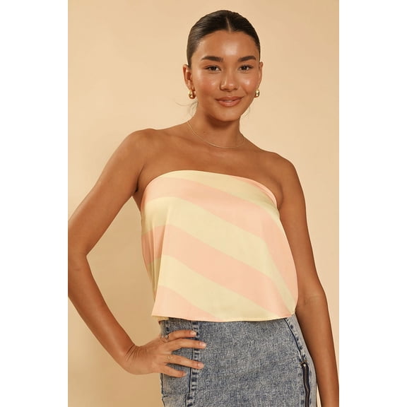 Women's Contrast Lace Polka Dot Tube Top Backless Slim Fit Crop Top Casual Inner Wear