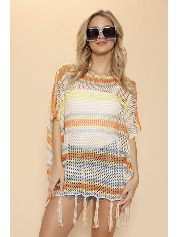 Women's Striped Cover Up