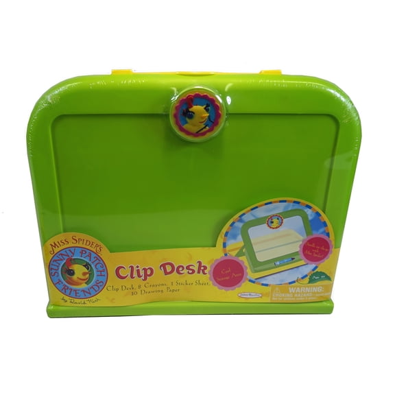 Miss Spider's Sunny Patch Friends Doodle on the Go Set - Clip Desk, 8 Crayons, 1 Sticker Sheet, 10 Drawing Papers
