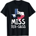 thumbnail image 1 of Miss Tex Sass Texas Woman Sassy Girl Texan Gift T-Shirt Black Large, 1 of 4