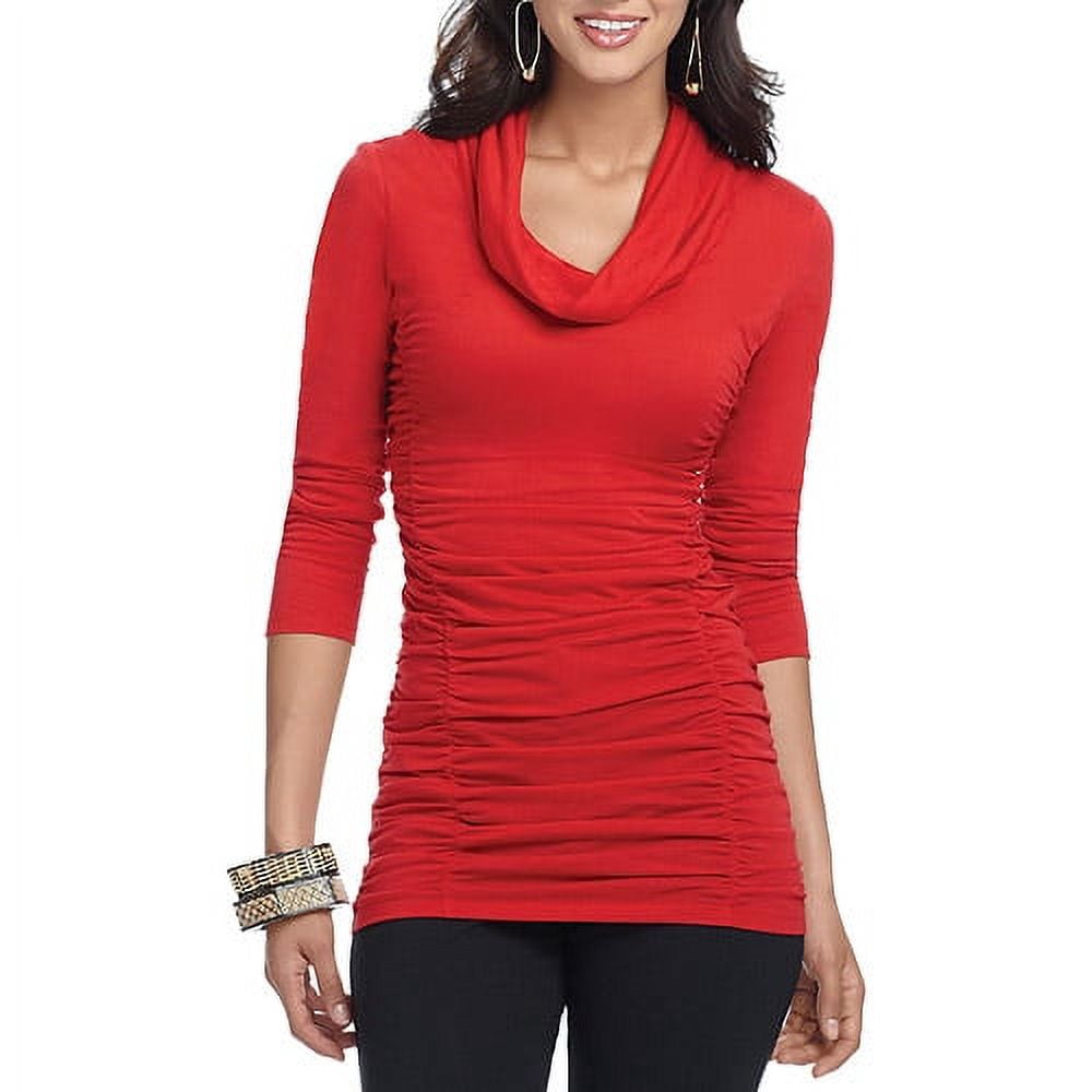 Cowl Neck Long Sleeve Tunic main image 0