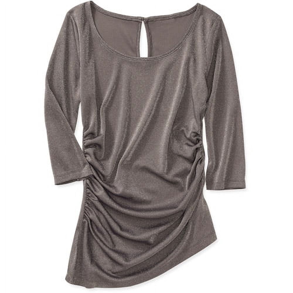Miss Tina Women's Ruched Keyhole Tunic