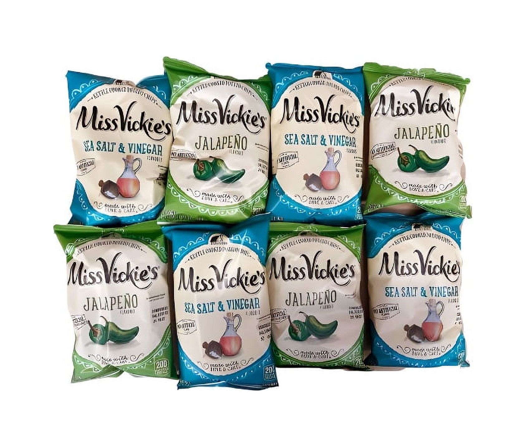 Miss Vickie's 1.75oz Variety 8 Pack Jalapeno and Sea Salt and Vinegar