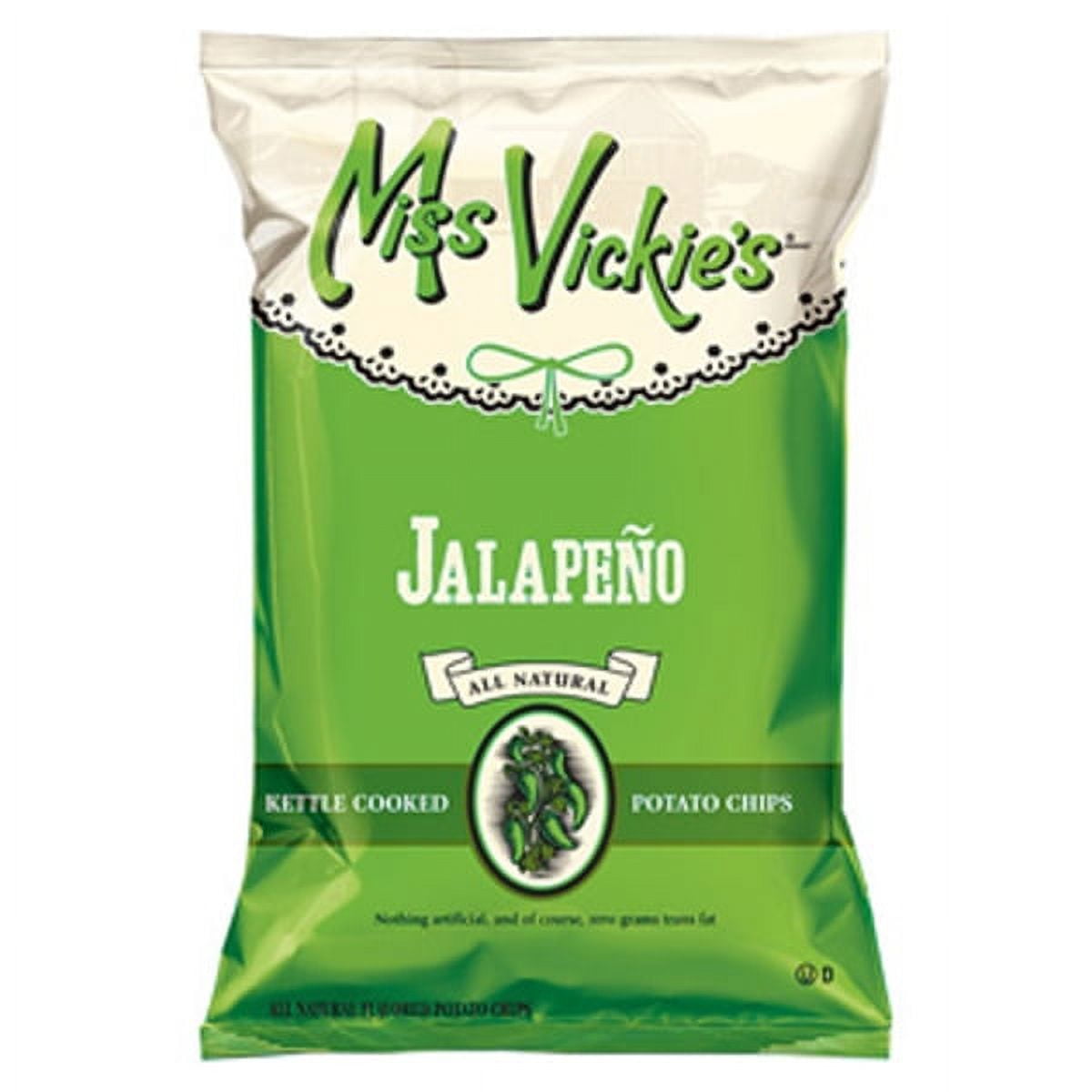 Miss Vickie's Jalapeno Kettle Potato Chips 1.3 oz Bags Pack of 64