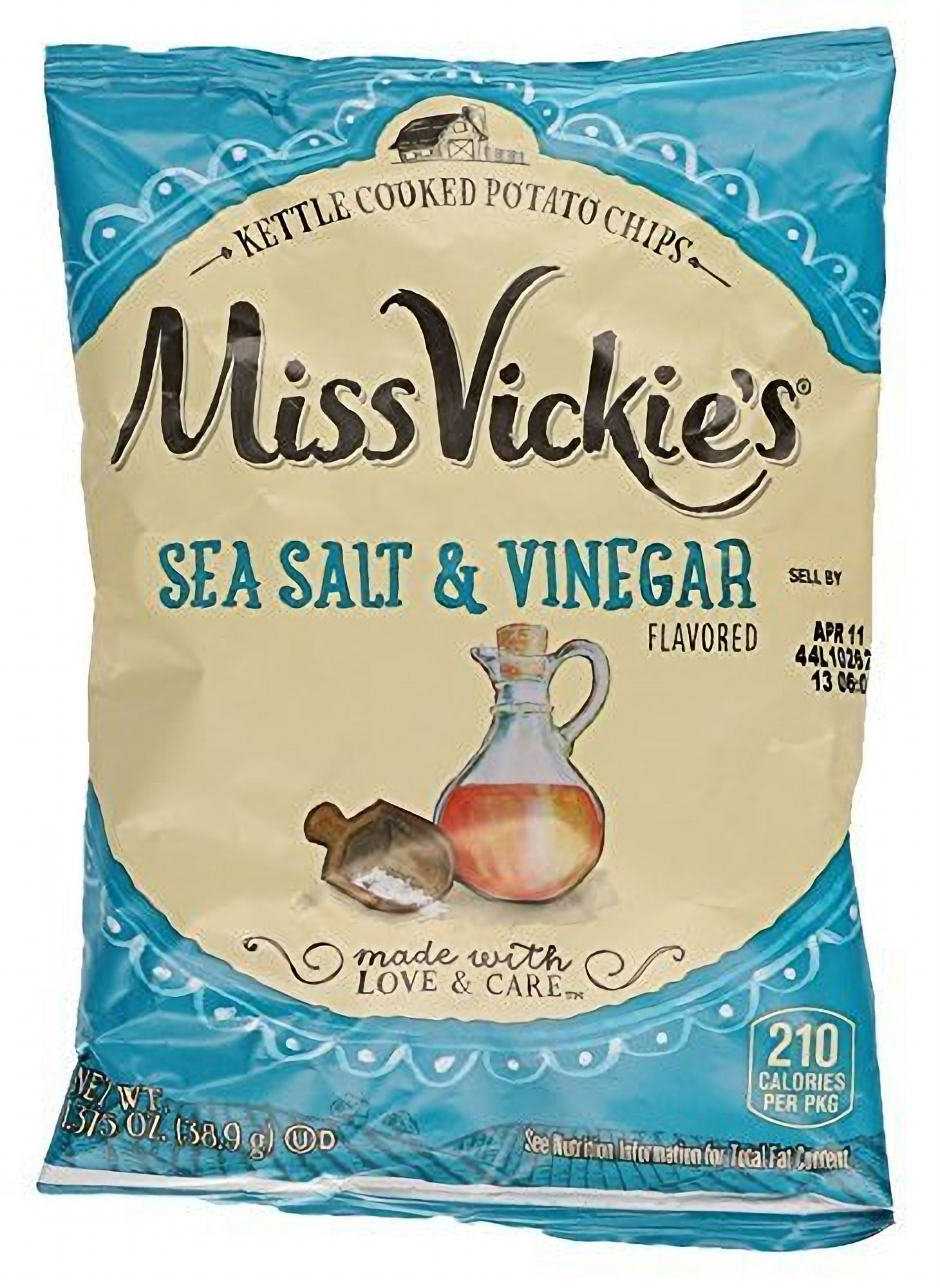 Miss Vickies Potato Chips Salt & Vinegar, 1.375 oz