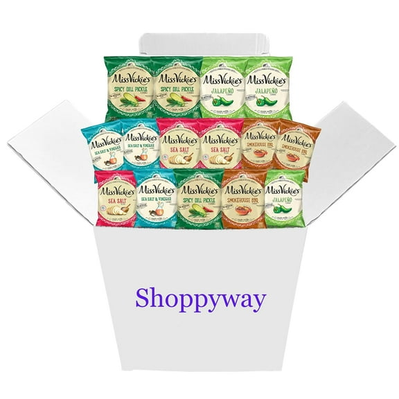 Miss Vickie's Kettle Cooked Potato Chips Variety Pack, 1.375 oz (Pack of 15) Bundled by Shoppyway