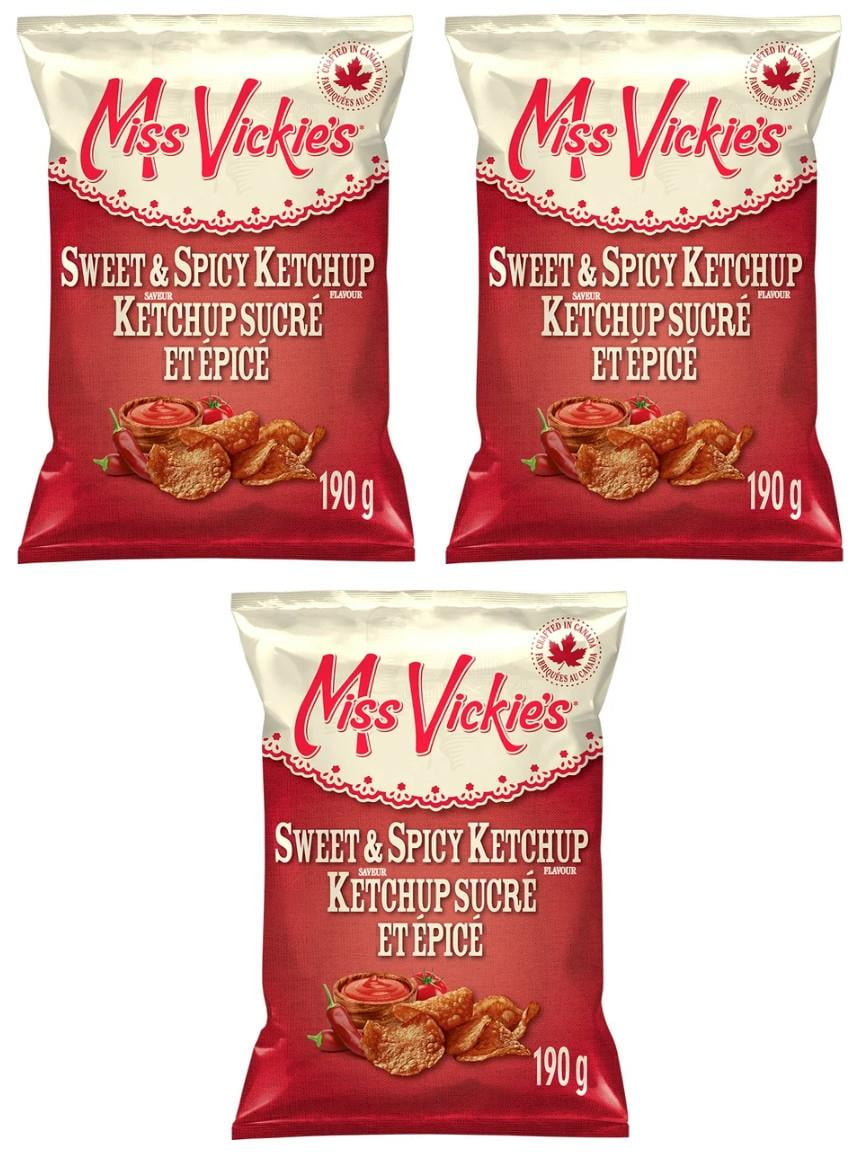 Miss Vickie's Potato Chips Sweet & Spicy Ketchup, 190g (3 Pack)