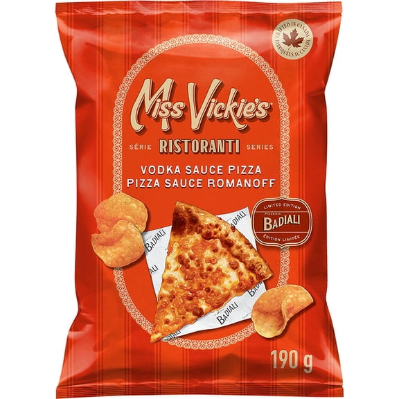 Miss Vickie's RISTORANTI Kettle Cooked Vodka Sauce Pizza Potato Chips - 190g/ 6.7 oz