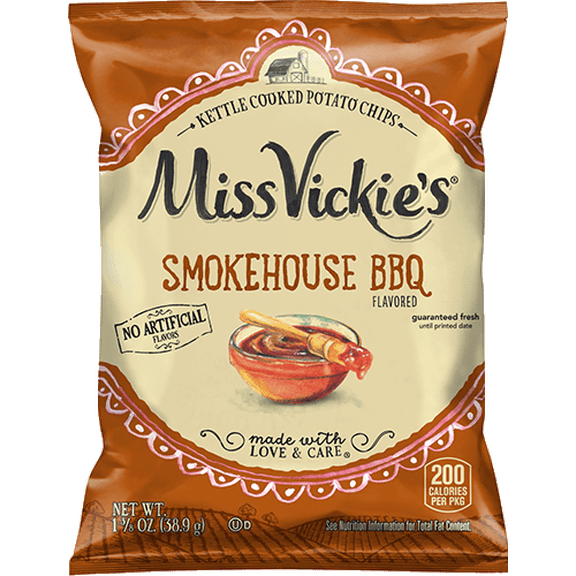Miss Vickie's Smokehouse BBQ Kettle Cooked Potato Chips 1.375 oz. Bag