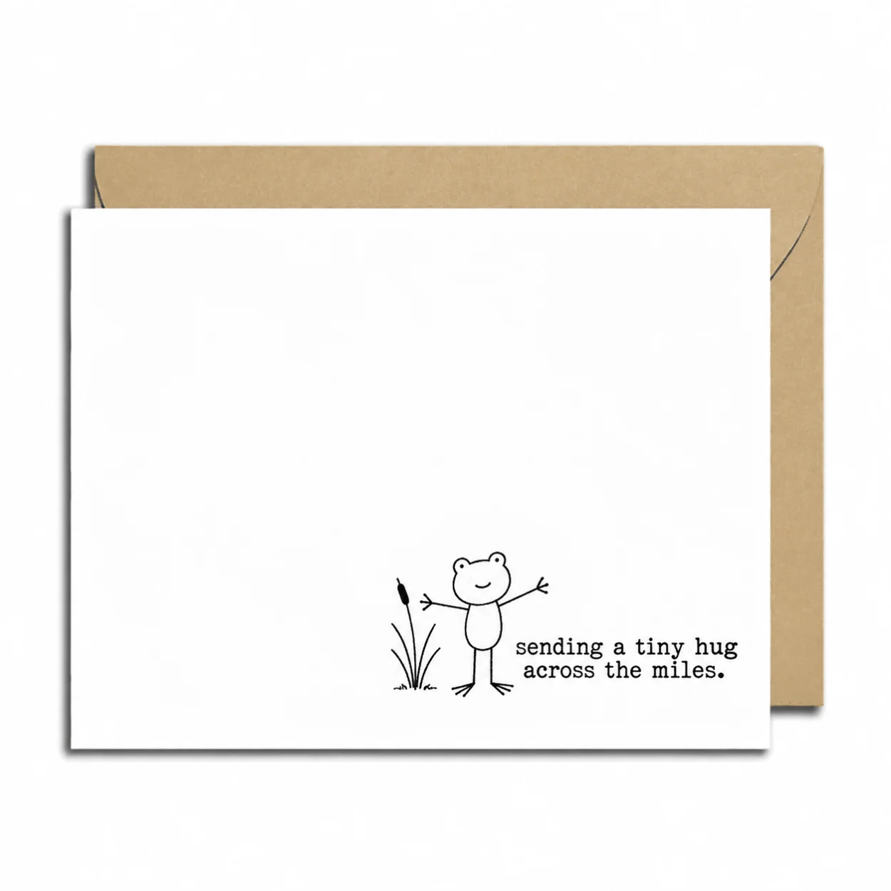 Long Distance Snack Miss You Card, Little Frog Sending a Hug, Minimalist Long Distance Love ...