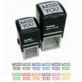 thumbnail image 1 of Miss You Fun Text Self-Inking Rubber Stamp Ink Stamper - Black Ink - Small 1 Inch, 1 of 7