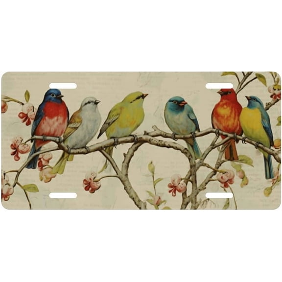 Red White Polka Dot Decorative License Plate, Vanity Tag, Metal License Plate, Aluminum Novelty License Plate Home Decor for Men/Women/Boy/Girls 6 X 12 Inch (4 Holes)