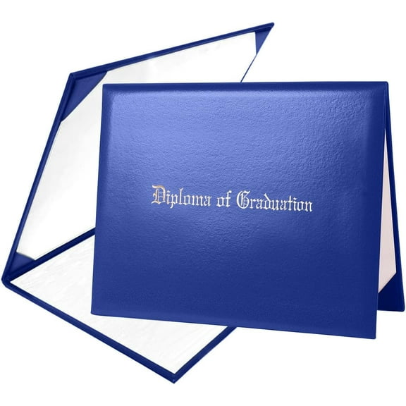 Misscom Diploma Cover 8.5" x11" Diploma Holder of Graduation Leatherette Padded Certificate (Royal Blue)