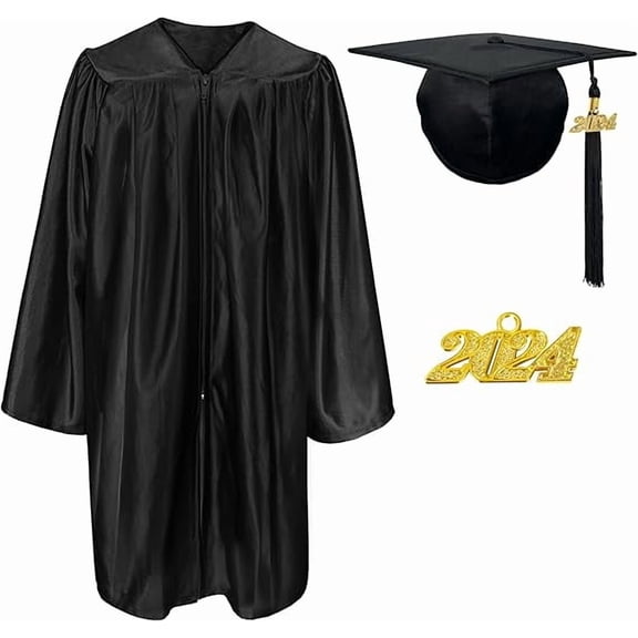 Misscom Kids Shiny Cap Gown with Tassel 2025 Kids Graduation Sets for Pre-school