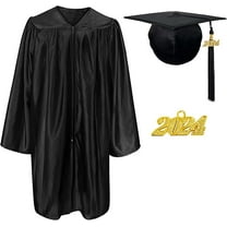 Misscom Kids Shiny Cap Gown with Tassel 2025 Kids Graduation Sets for Pre-school