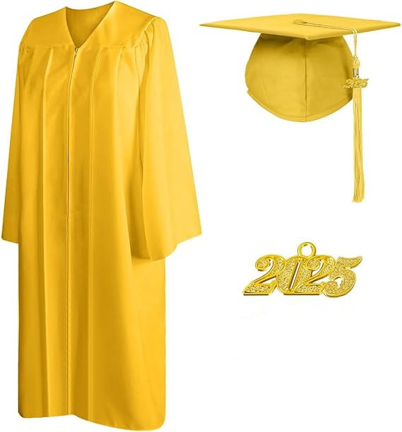 Misscom Matte Graduation Cap Gown Set with 2025 Tassel for High School ...