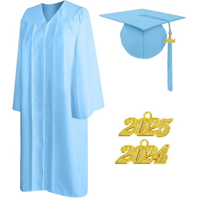 Misscom Matte Unisex Graduation Cap and Gown 2025 Set with Tassel for ...
