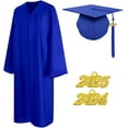 thumbnail image 1 of Misscom Matte Unisex Graduation Cap and Gown 2025 Set with Tassel for High School and Bachelor Graduation Dress, 1 of 6