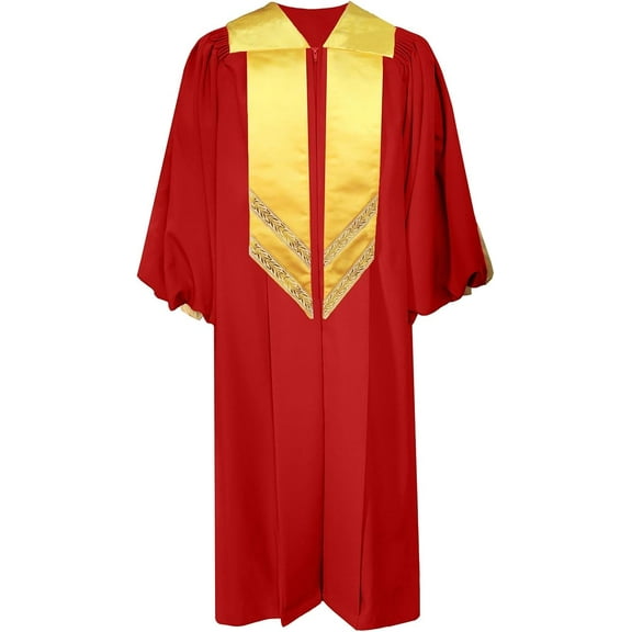 Misscom Unisex Adult Deluxe Choir Robe with Cuff Sleeves For Church
