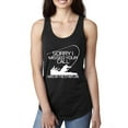 thumbnail image 1 of Missed Your Call Fishing Line Joke Fishing Ladies Racerback Tank Top, Black, Small, 1 of 3