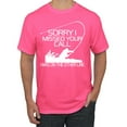 thumbnail image 1 of Missed Your Call Fishing Line Joke Fishing Men's Graphic T-Shirt, Neon Pink, Small, 1 of 3