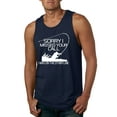 thumbnail image 1 of Missed Your Call Fishing Line Joke Fishing Mens Graphic Tank Top, Navy, X-Large, 1 of 3