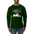 thumbnail image 1 of Missed Your Call Fishing Line Joke Fishing Mens Long Sleeve Shirt, Forest Green, Medium, 1 of 3