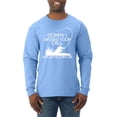 thumbnail image 1 of Missed Your Call Fishing Line Joke Fishing Mens Long Sleeve Shirt, Light Blue, Medium, 1 of 3