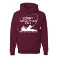 thumbnail image 1 of Missed Your Call Fishing Line Joke Fishing Unisex Graphic Hoodie Sweatshirt, Maroon, Small, 1 of 3