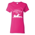 thumbnail image 1 of Missed Your Call Fishing Line Joke Fishing Womens Graphic T-Shirt, Fuschia, Large, 1 of 3