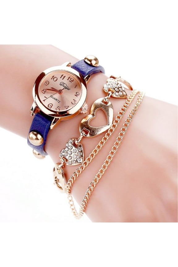 Misses Heart Bracelet Fashion Watch with Gift Box