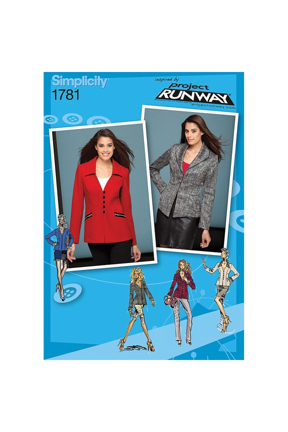 Misses' Jackets Project Runway Collection-14-16-18-20-22, Pk 1