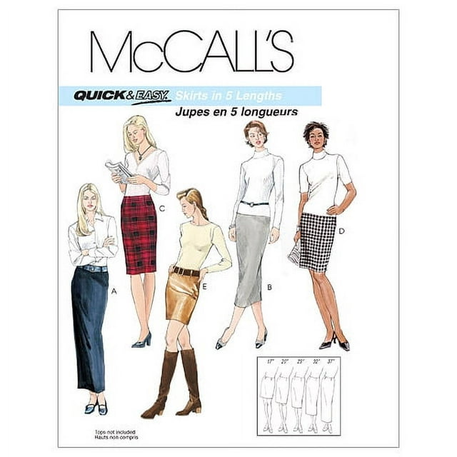 Misses' Skirts In 5 Lengths-DD (12-14-16-18) -*SEWING PATTERN*