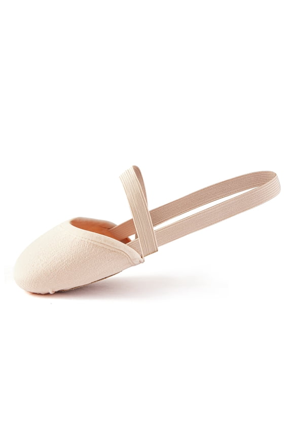Canvas Half Soles Lyrical Shoes for Girls Womens Pirouette Contemporary Turners Dance Shoes (Nude,S)
