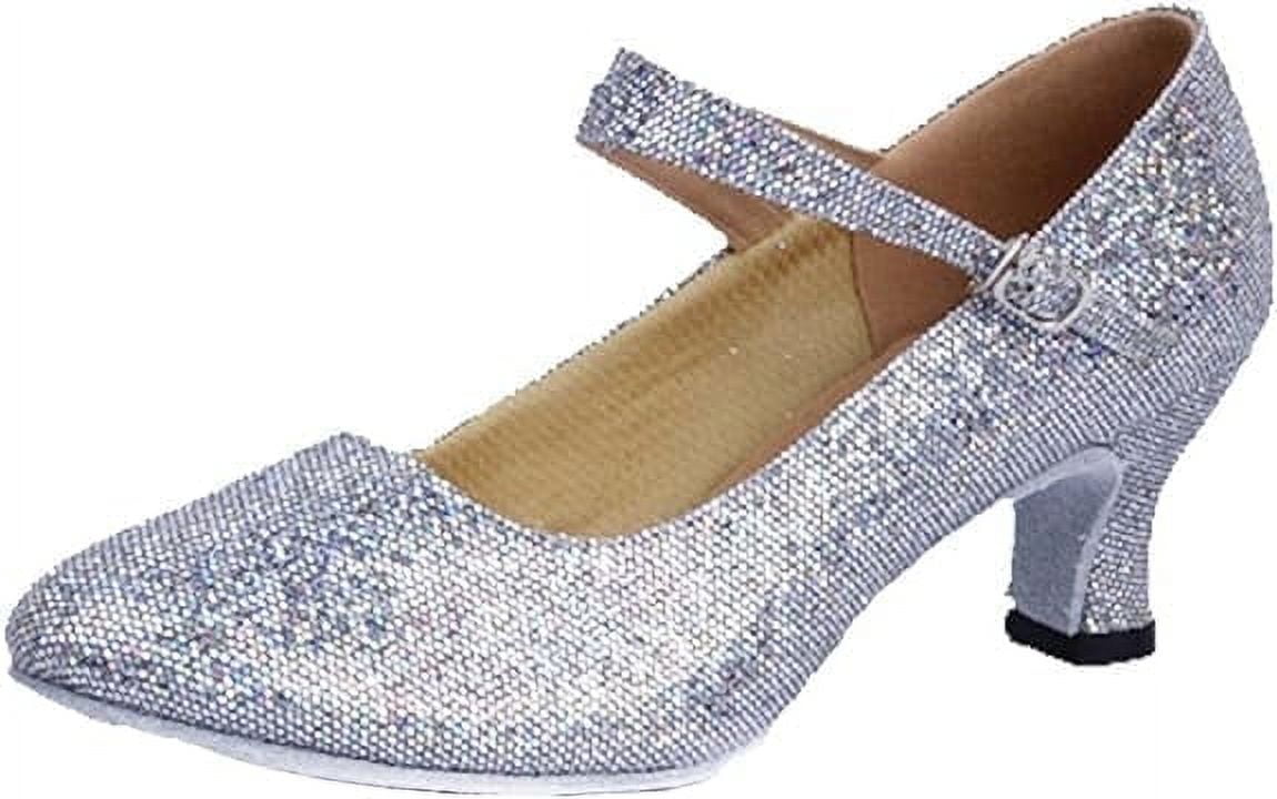 Missfiona Womens Glitter Ballroom Dance Shoes Latin Salsa Tango Dancing