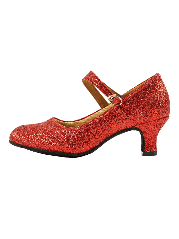 Womens Glitter Ballroom Dance Shoes Ruby slippers Latin Salsa Tango Dancing Heels(9,Red)