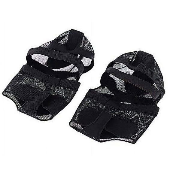 Missfiona Womens Lyrical Dance Shoes Ballet Belly Dance Toe Pad Full Body Dance Paw Socks(L, Black)