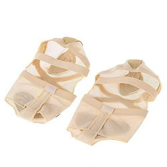 Missfiona Womens Lyrical Dance Shoes Ballet Belly Dance Toe Pad Full Body Dance Paw Socks(M, Nude)