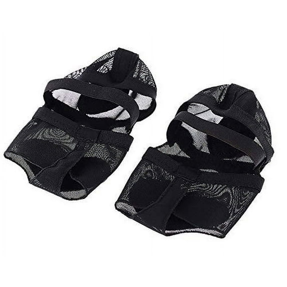 Missfiona Womens Lyrical Dance Shoes Ballet Belly Dance Toe Pad Full Body Dance Paw Socks(XL, Black)