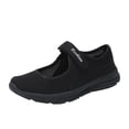 thumbnail image 1 of Missfiona Women's Mesh Mary Jane Sneakers Lightweight Walking Shoes Comfortable Casual Work Flats(8.5, Black), 1 of 6