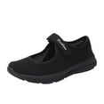 thumbnail image 1 of Missfiona Womens Mary Jane Sneakers Walking Shoes Breathable Granny Flat Work Shoes(8,Black), 1 of 6