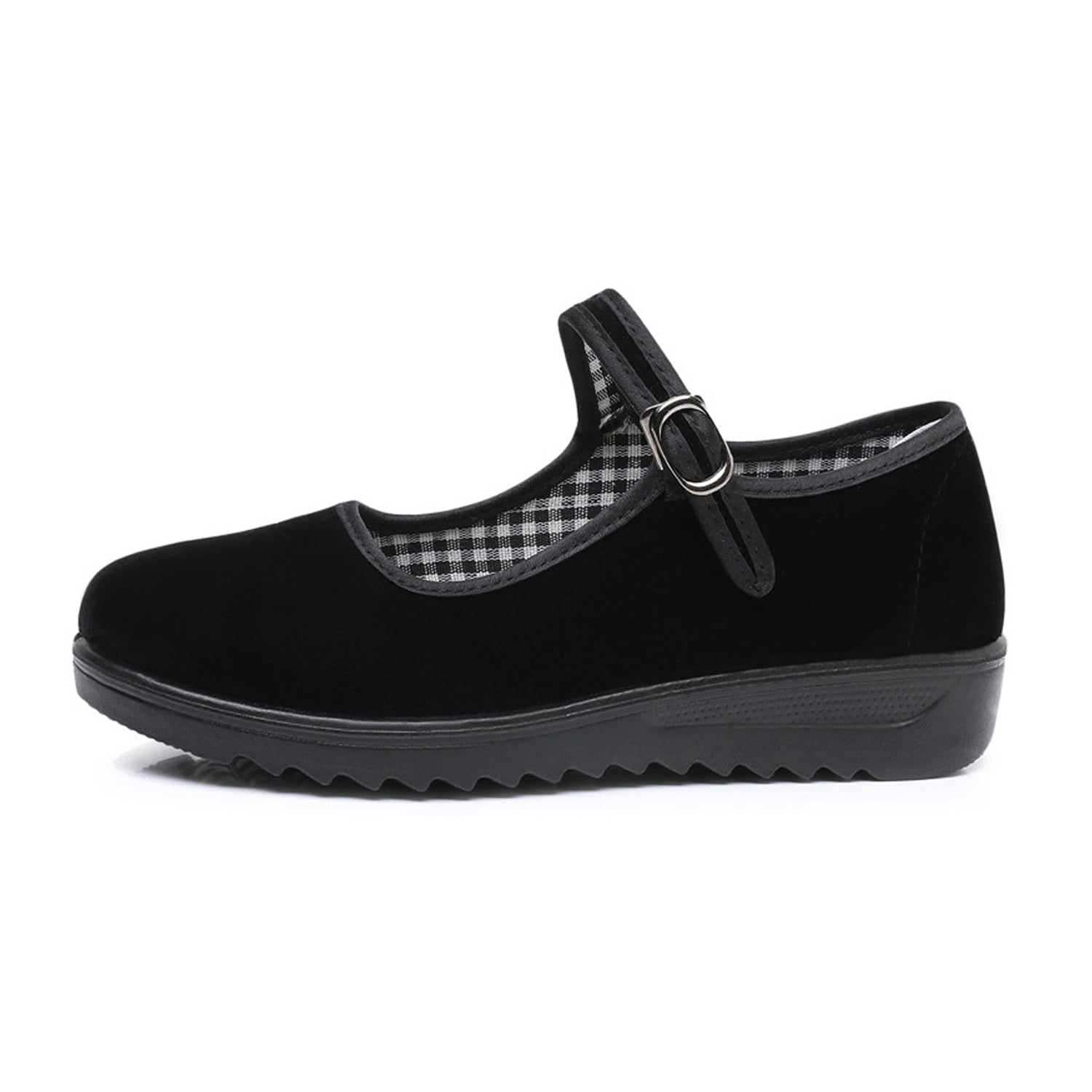 Missfiona Womens Velvet Mary Jane Shoes Wide Fit Old Beijing China Flat Casual Work Shoes, Women's, Size: 9, Black Missfiona Womens Velvet Mary Jane Shoes Wide Fit Old Beijing China Flat Casual Work Shoes, Women's, Size: 9, Black