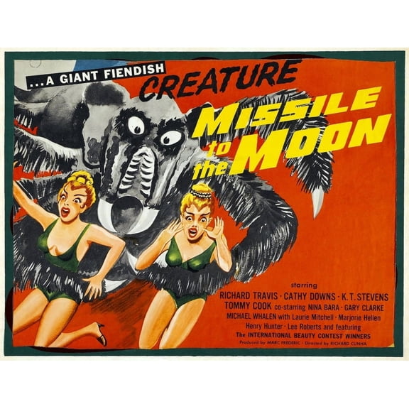 Missile To The Moon Half-Sheet Poster Art 1958. Movie Poster Masterprint (14 x 11)
