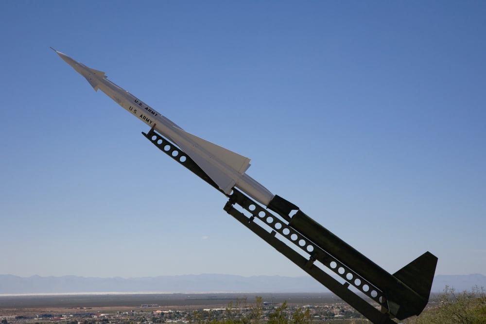Missile on display at Alamogordo Space Museum New Mexico Canvas Art - Roth RitterStocktrek Images (18 x 12)