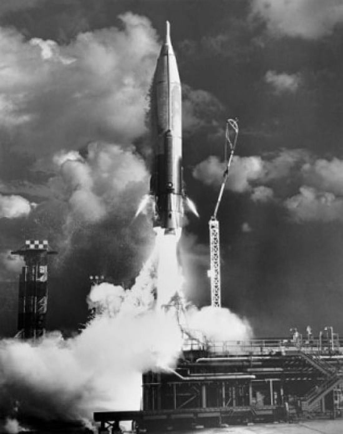 Missile taking off from a launch pad Atlas Missile Cape Canaveral Florida USA Canvas Art - (18 x 24)