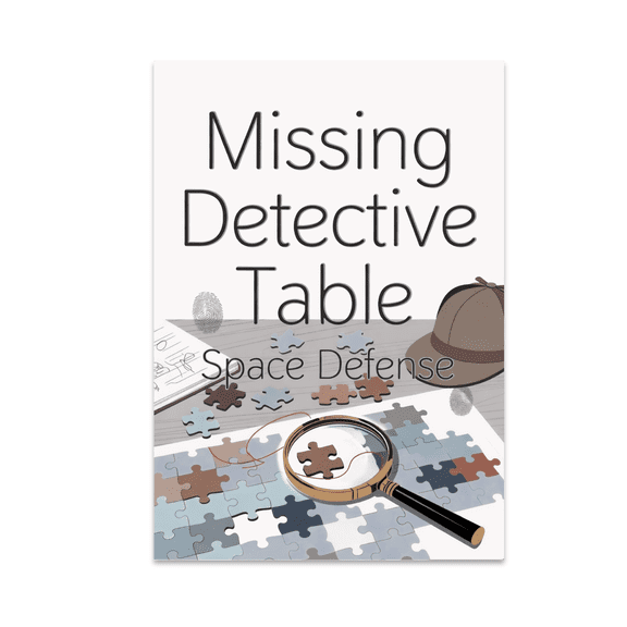 Missing Piece Detective Table Space Defense - Puzzle Enthusiast - 13x19 Poster Print