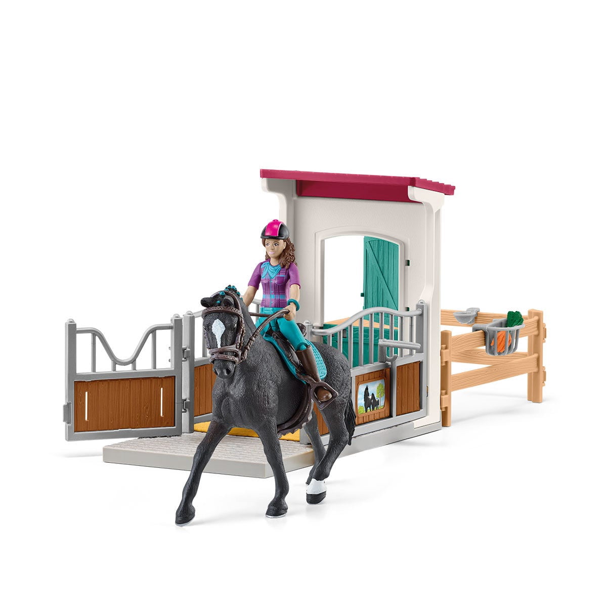 Schleich Horse Club 25 PC Lisa & Storm Horse Box Playset with Rider and Stallion Figurines