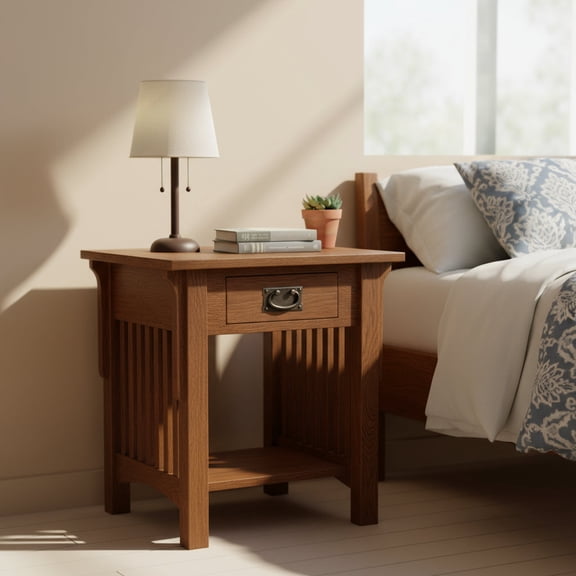 Mission 1 Drawer Crofter End Table - Model A19 - Michael's Cherry